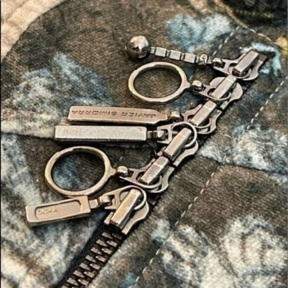 Javier Simorra Barcelona floral paisley blazer jacket lined shoulder pads size 4 - Picture 11 of 12